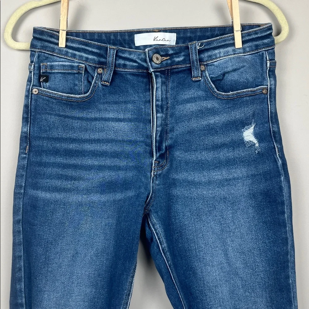 Kancan Dark Blue Distressed Ankle Jeans SZ 9/28‎